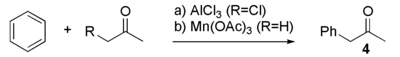 En metode til syntese af phenylacetone ved Friedel-Crafts acylering af benzen