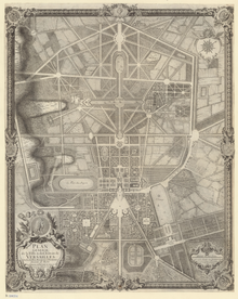 Plan view of the gardens of Versailles