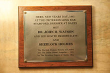 A plaque displayed at the Criterion Restaurant Plaque criterion.jpg