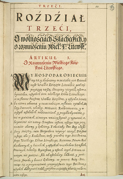 File:Polish translation of the Third Statute of the Grand Duchy of Lithuania.jpg