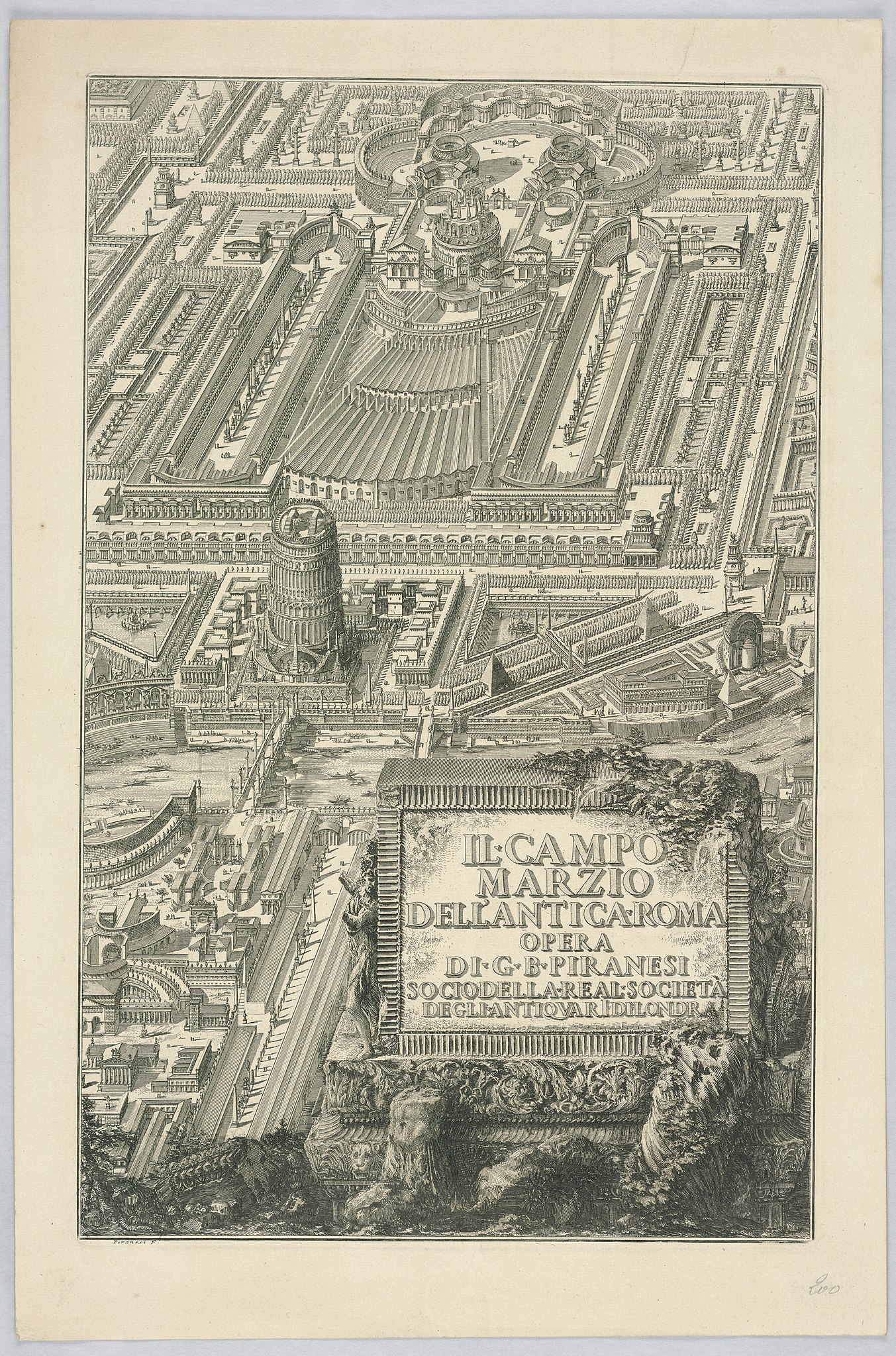 File:Print, Title page, Il Campo Marzio dell'Antica Roma, from part 20 of  The Complete Works of Giovanni Battista Piranesi, 1800 (CH 18493031).jpg  - Wikimedia Commons