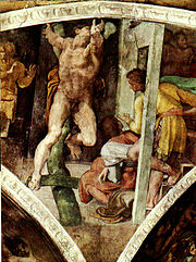 The Punishment of Haman, by Michaelangelo.