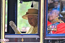 Queen Elizabeth II with the Duke of Edinburgh at Trooping the Colour, June 2012 Queen Elizabeth II & The Duke of Edinburgh.JPG