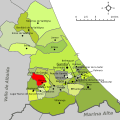 Розташування муніципалітету Ротова у комарці Сафор