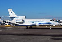 Dassault Falcon 900 am Flughafen London-Heathrow