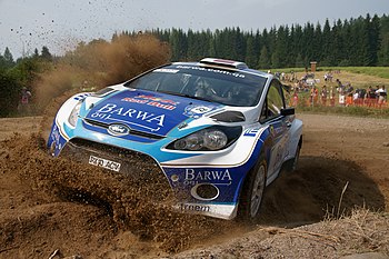 Nasser Al-Attiyah in a Ford Fiesta S2000