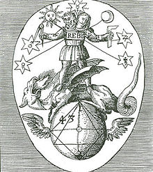 Rebis from Theoria Philosophiae Hermeticae (1617) by Heinrich Nollius Rebis Theoria Philosophiae Hermeticae 1617.jpg