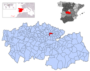 Recas pe harta provinciei Toledo