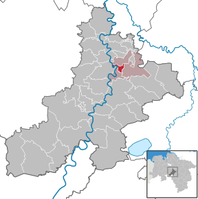 Poziția Rohrsen pe harta districtului Nienburg/Weser