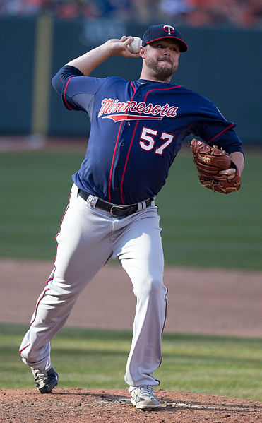 Ryan Pressly (pictured in 2013 with the Minnesota Twins) completed the combined no-hitter in Game 4.