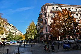 Rykestrasse, krysset med Wörther Strasse