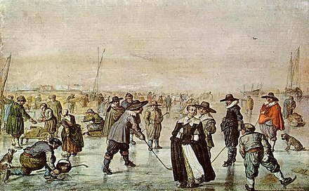 Skating fun by 17th century Dutch painter Hendrick Avercamp