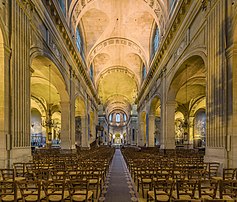 La nef de l'église Saint-Nicolas-du-Chardonnet (Paris). (définition réelle 8 000 × 6 830)