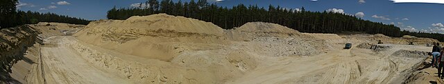 Sand mine in the Czech Republic.