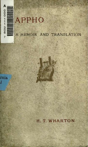 File:Sappho - memoir, text, selected renderings and a literal translation (IA sapphomemoirtext00sappiala).pdf