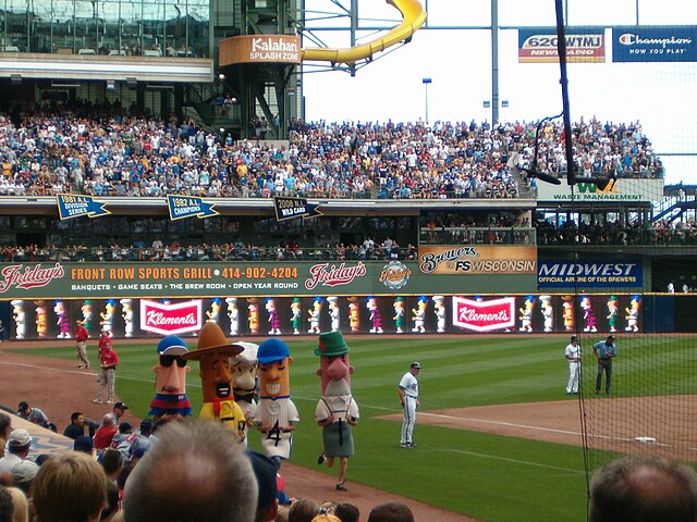 The sausages running along the 3rd base side.