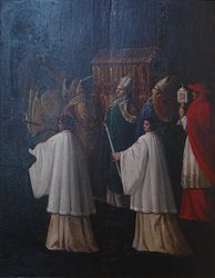 6-Translation des reliques de saint Norbert de la cathédrale de Magdebourg à l'église abbatiale du couvent des Prémontrés de Strahov à Prague (1627)