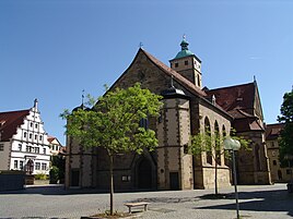 Martin-Luther-Platz St. Johannis and Altes Gymnasium (left)