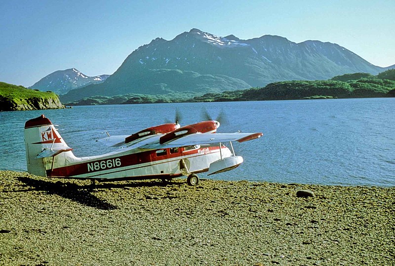 File:Seaplane on coast.jpg