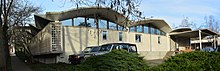Former headquarters of Shannon & Wilson. This 1960 NBBJ-designed building has Seattle Landmark status. Shannon and Wilson Office Building pano 01.jpg