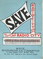 Thumbnail for Showpeople's Committee to Save Radio City Music Hall