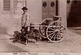 Milkman ing Lucerne, Switserlan, sadurunge taun 1914