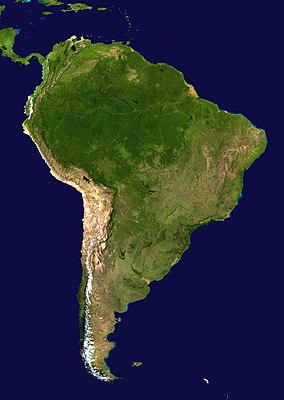 Mapa de localização/América do Sul