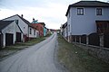 Čeština: Jižní pohled do ulice Skalka v Okříškách, okr. Třebíč. English: South view of Skalka street in Okříšky, Třebíč District.