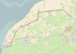 Spoorlijn Stiens - Harlingen op de kaart