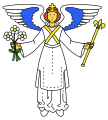 Standing angel with blue-white wings.svg