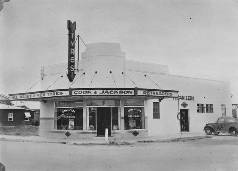 File:StateLibQld 2 290919 Premises of Cook and Jackson, a Mackay tyre and retreading business, 1939.jpg