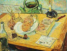«Нацюрморт з талеркай цыбулі» Вінцэнт ван Гог