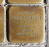 Stolperstein für Heinz Conitzer, Salzer Straße 15–17, Schönebeck (Elbe)
