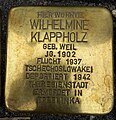 wikimedia_commons=File:Stolpersteine Ulm Wilhelmine Klappholz.jpg