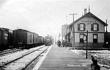 Stouffville station was a two-storey building as befitting its status as a junction Stouffville Jct 2.jpg