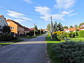 Čeština: Ulice v Koutech, okr. Třebíč. English: Street in Kouty, Třebíč District.