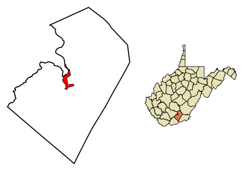 File:Summers County West Virginia Incorporated and Unincorporated areas Hinton Highlighted.svg