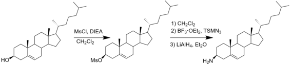 Synthesis 3β-amino-5-cholestene.png