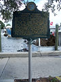 Historical marker about the sponge industry.