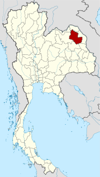 Sakon Nakhon'un Tayland'daki konumu