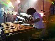 Skerik, Brad Houser and Mike Dillon as The Dead Kenny G's at the Bear Creek Music and Arts Festival November 2010. The Dead Kenny G's.jpg