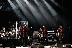 The Stylistics performing at Ford Amphitheater at Coney Island in 2019. The Stylistics at the Ford Amphitheater in Coney Island, 2019.jpg