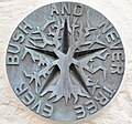 Celebratory plaque at the Towerlands Community Centre Bronze sculpture “Ever Bush and Never Tree” by sculptor, Angie Taylor https://www.angietaylor.co.uk