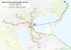 Carte des transports en commun rapides de Tunis.png