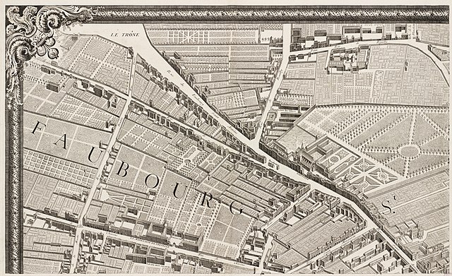 Turgot map of Paris, sheet 1