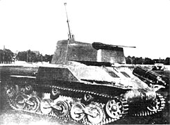 Modifizierte Typ 98 20-mm-Flugabwehr-Maschinenkanone auf Experimentellem Flugabwehrpanzer Nummer 2 Ta-Se.