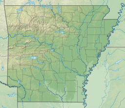 Location of Beaver Lake in Arkansas, USA.