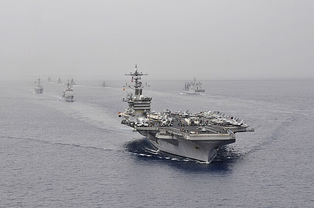USS Carl Vinson in 2012, several years before leading Fleet Problem XXIII.