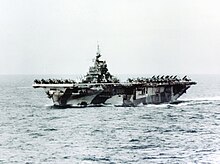 USS Hornet (CV-12) underway at sea on 27 March 1945 (80-G-K-14466).jpg