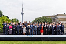 Leaders and officials in Toronto. Ukraine Reform Conference in Toronto, Canada, 4 July 2019.jpg